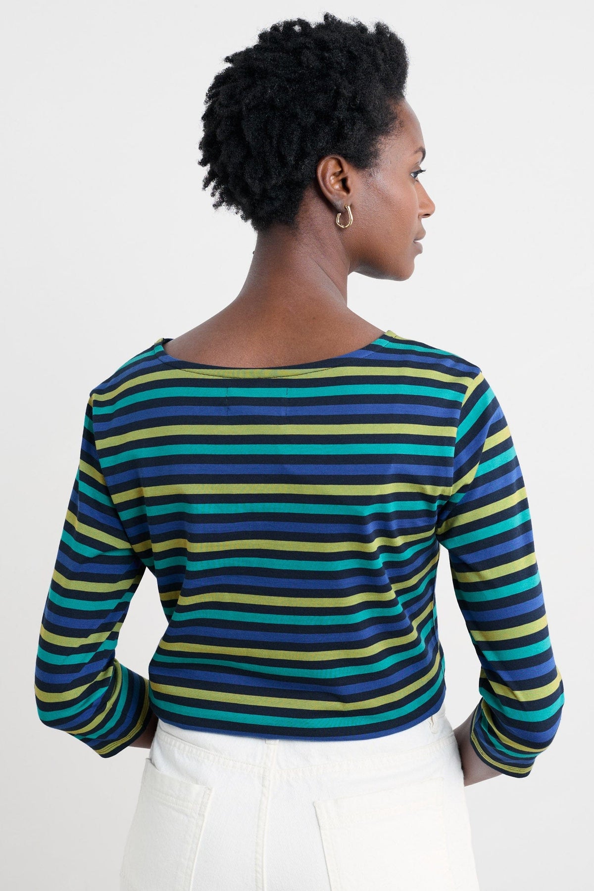 Seasalt Cornwall - Sailor Top in GOTS-Certified Organic Cotton Jersey - Tri Mini Cornish Emulsion - LAST - Size 8