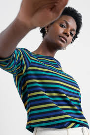 Seasalt Cornwall - Sailor Top in GOTS-Certified Organic Cotton Jersey - Tri Mini Cornish Emulsion