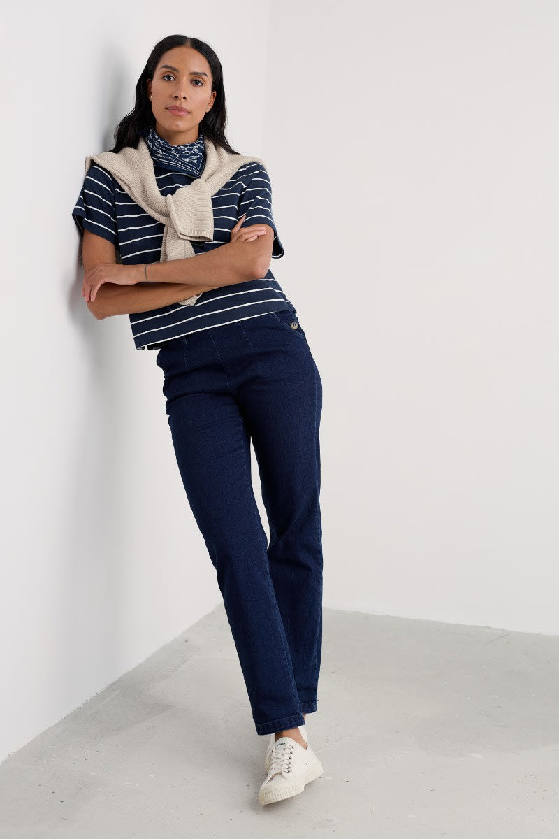 Seasalt Cornwall - Waterdance Denim Trouser - Dark Indigo Wash