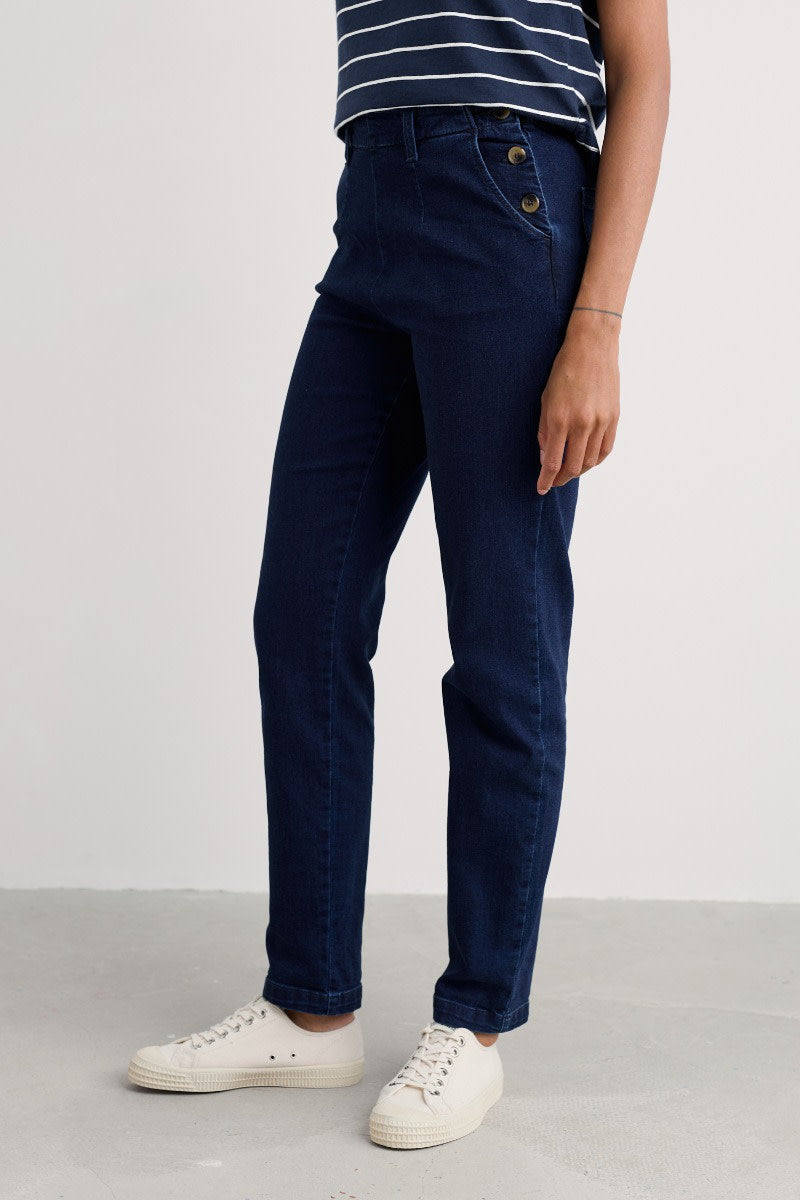 Seasalt Cornwall - Waterdance Denim Trouser - Dark Indigo Wash