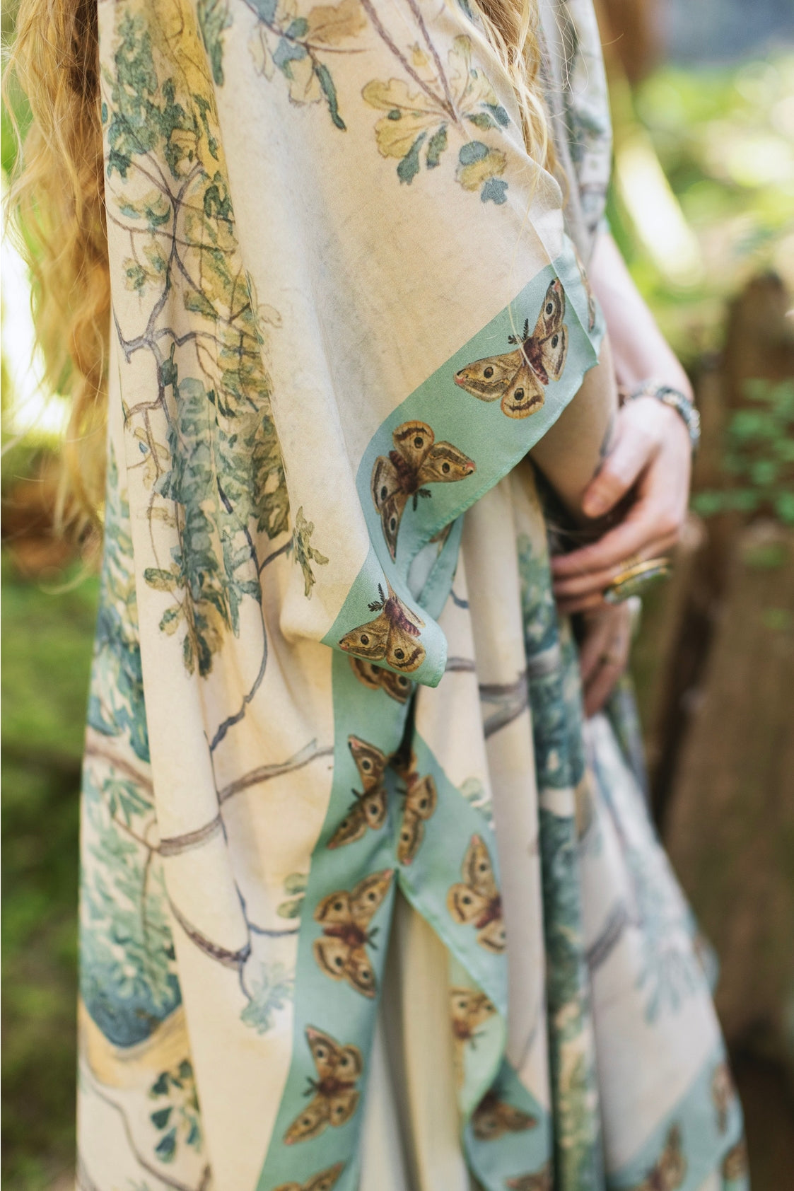 Market Of Stars - ‘Earth and Sky’ Bohemian Goddess Starduster Kimono W/Trees