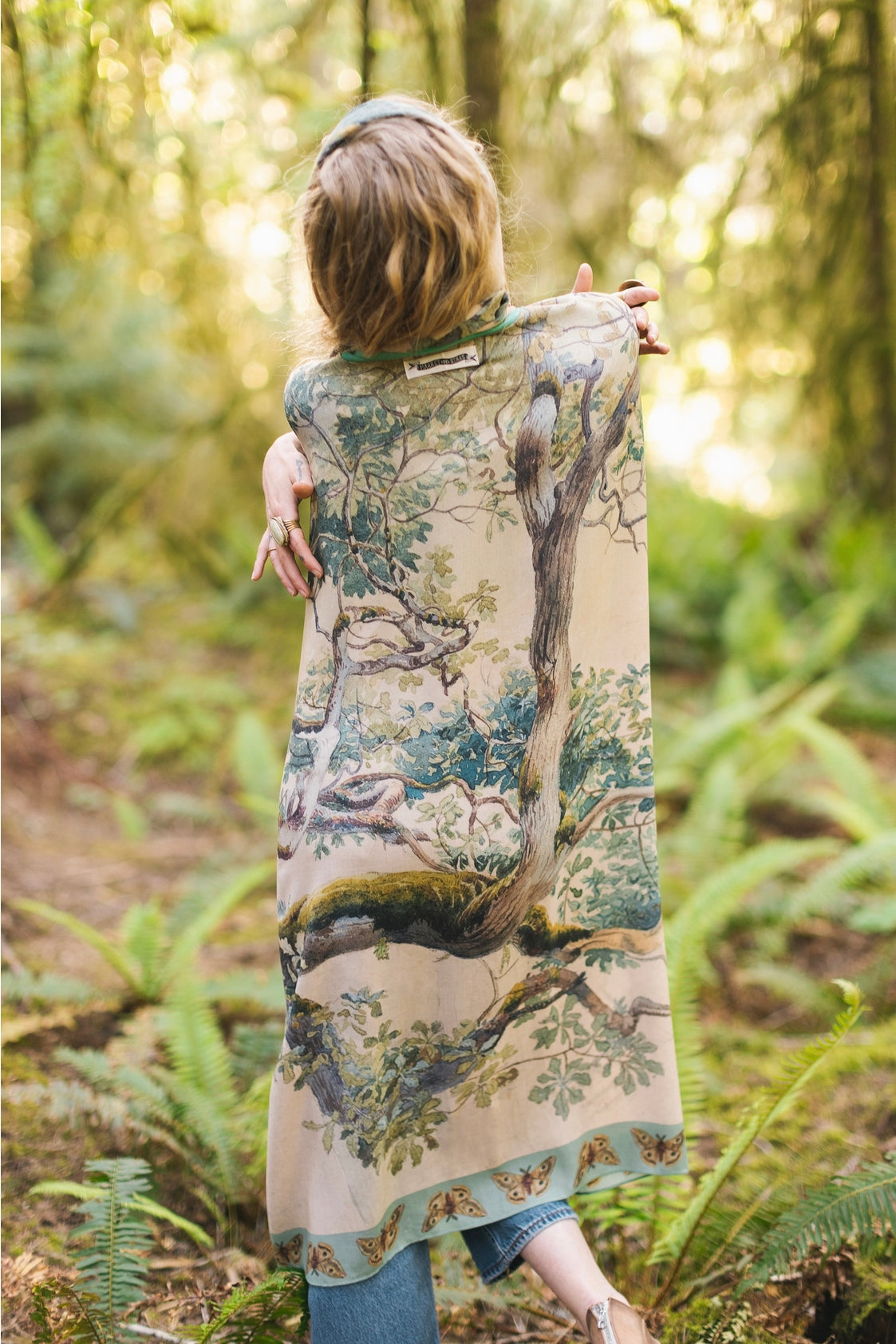 Market Of Stars - ‘Earth and Sky’ Bohemian Goddess Starduster Kimono W/Trees