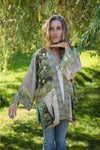 ‘Tree of Life’ Matinée Duster Kimono w/ Dove Mid-Length