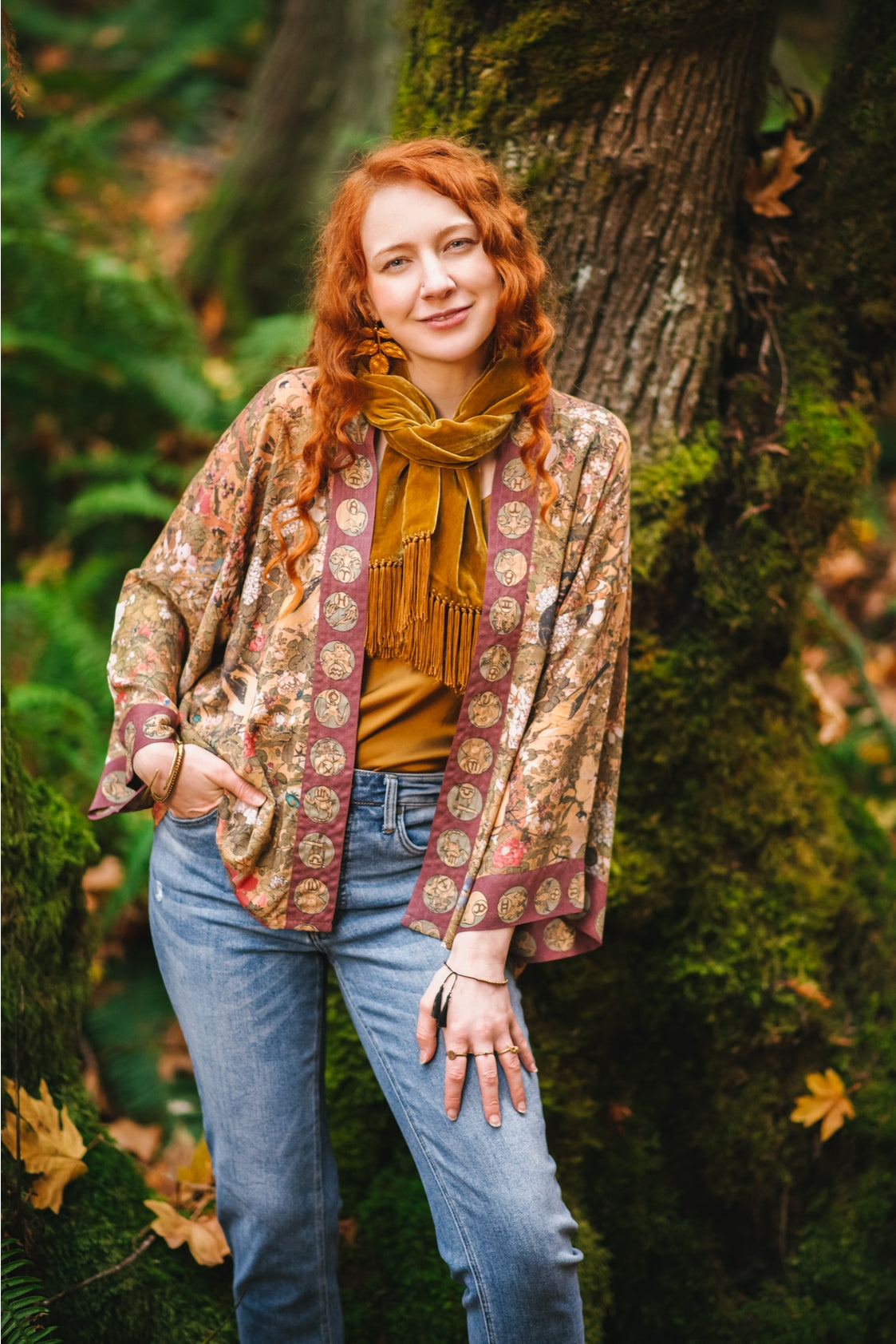 ‘Dream Weaver’ Pixie Duster Cropped Kimono w/ Zodiac