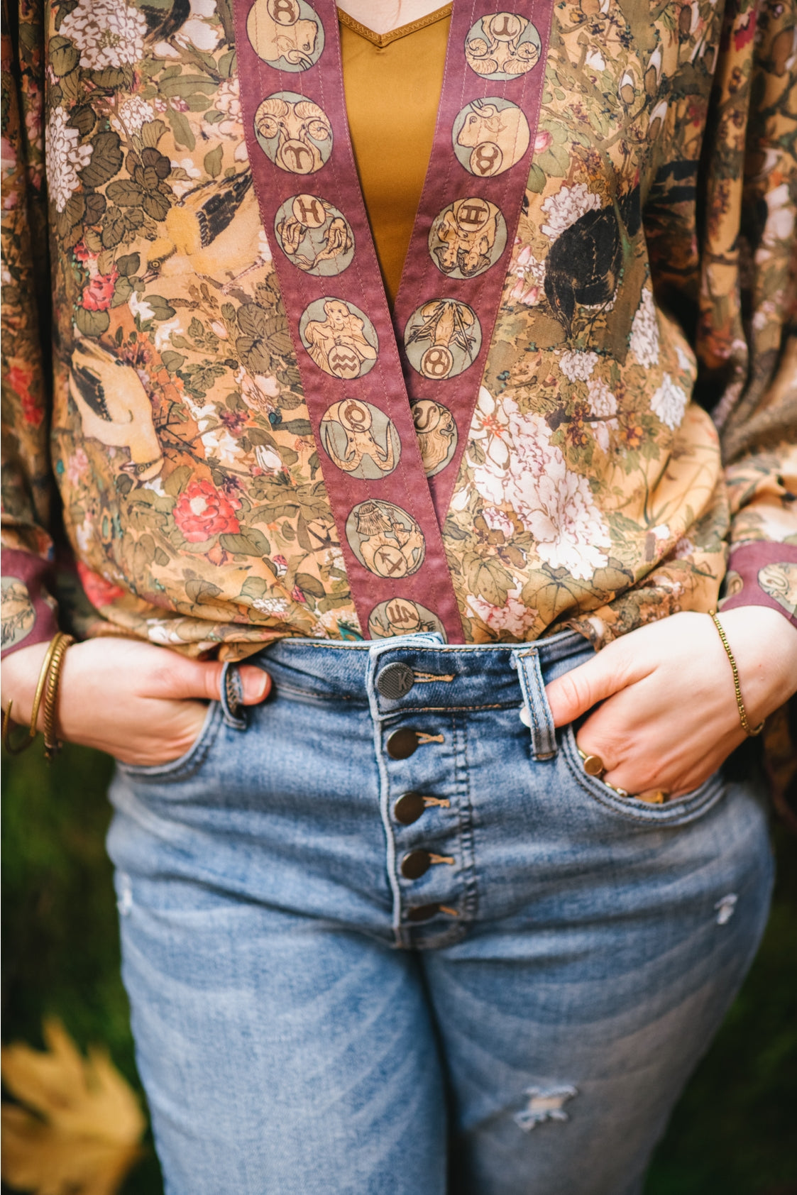 ‘Dream Weaver’ Pixie Duster Cropped Kimono w/ Zodiac