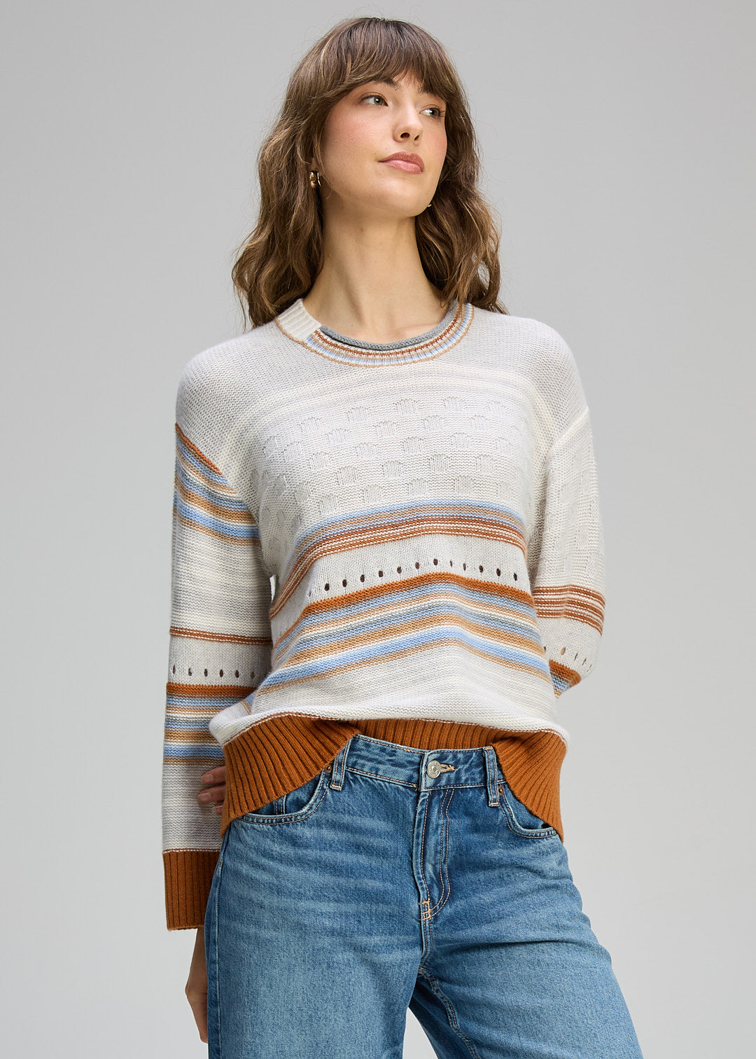 Zaket & Plover - Stripe Pop Jumper - Mercury