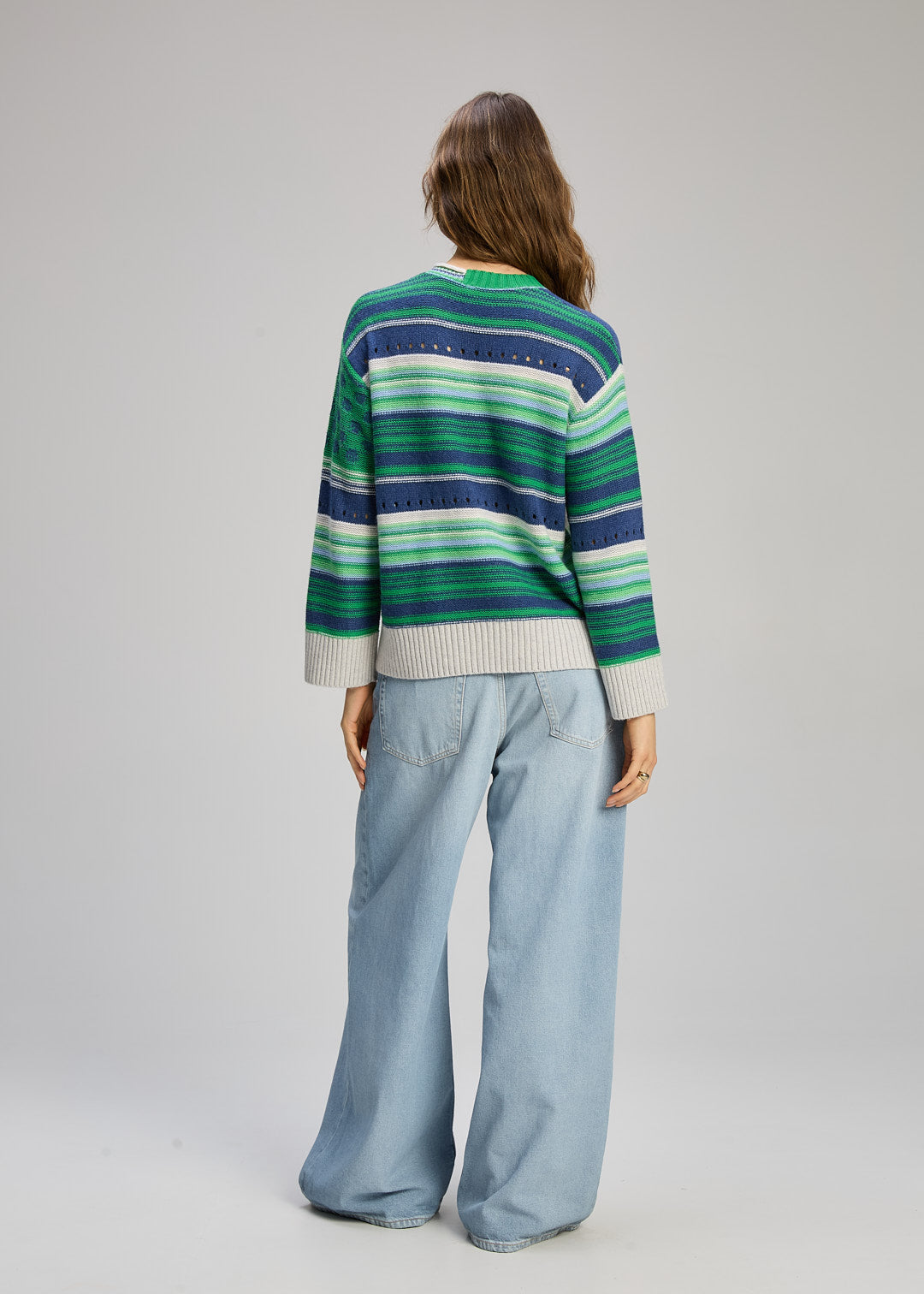 Zaket & Plover - Stripe Pop Jumper - Parsley