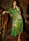 Olga De Polga ‘Vivant Parisian’ Midi Wrap Dress - Green - LAST - Size S