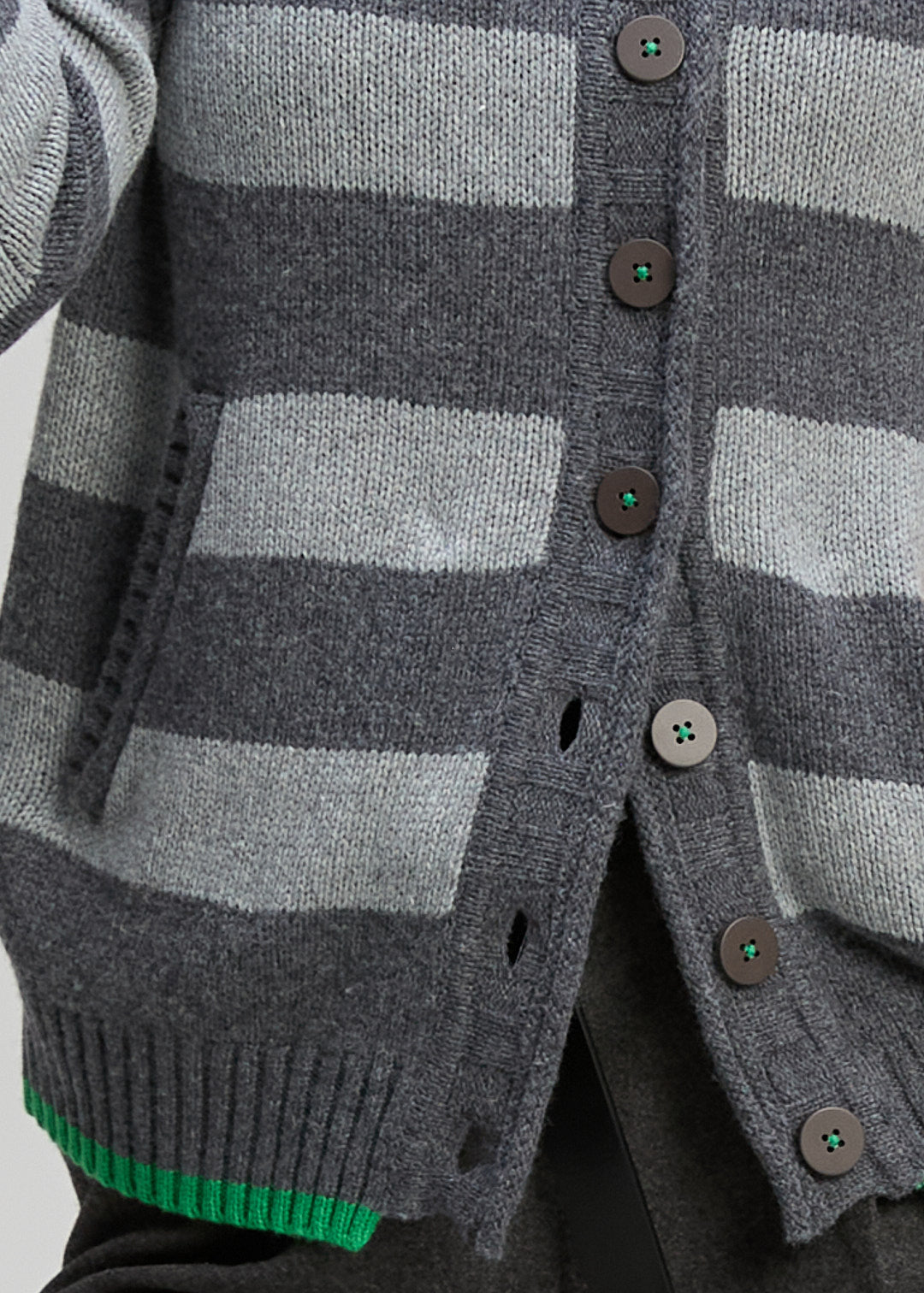 Zaket & Plover - Easy Stripes Hoodie Cardigan - Storm
