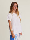 State Of Embrace Open Neck Blouse - Alabaster