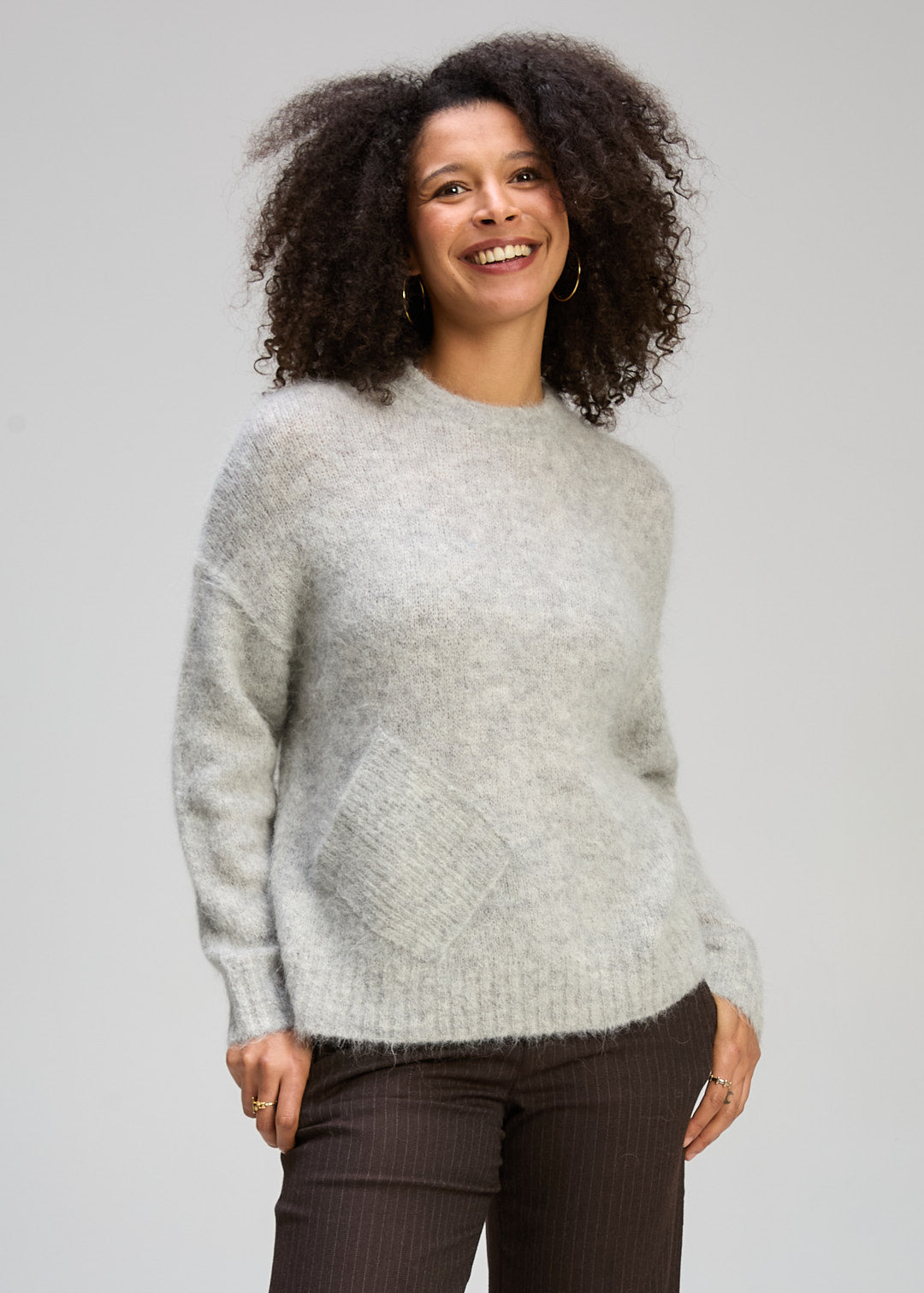 Zaket & Plover - Alpaca Jumper - Marl Grey