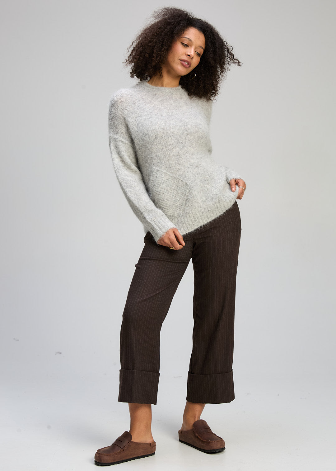 Zaket & Plover - Alpaca Jumper - Marl Grey