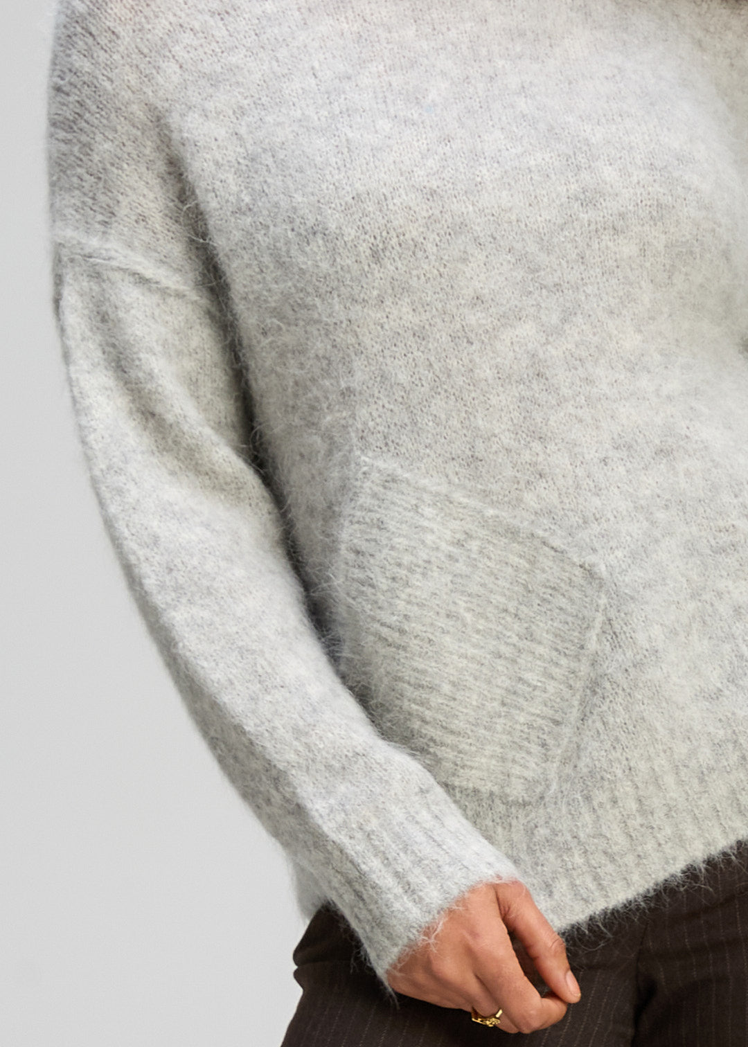 Zaket & Plover - Alpaca Jumper - Marl Grey
