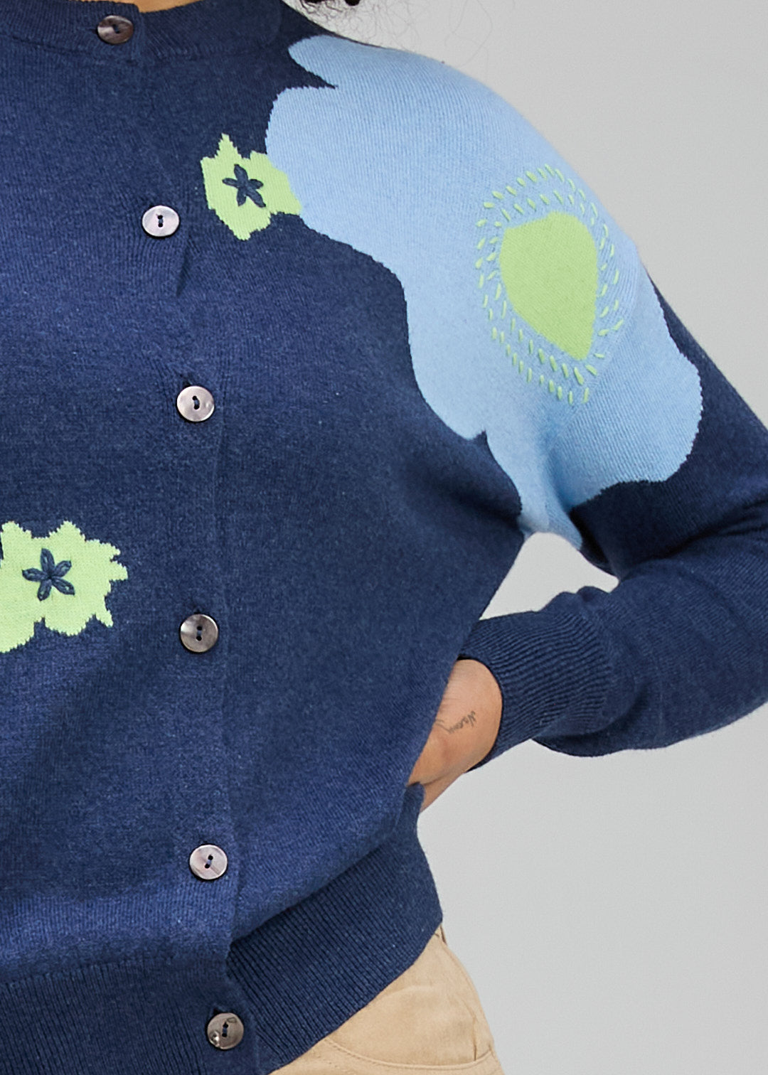 Zaket & Plover - Petal Play Cardi - Denim