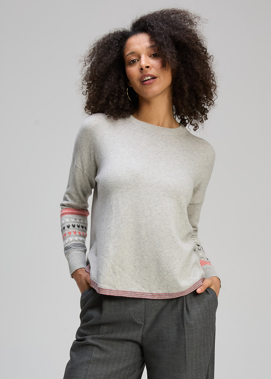 Zaket & Plover - Textured Swing Jumper - LT Marl