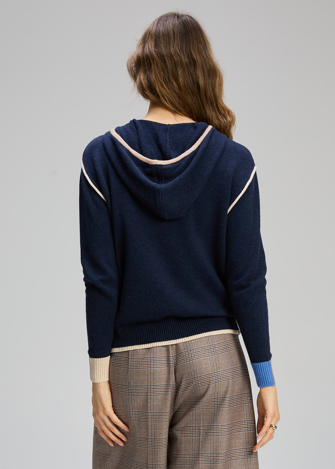 Zaket & Plover - Threaded Zip Up Hoodie - DK Denim