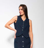 BlueBerry Italia Linen Waist Vest - Various Colours