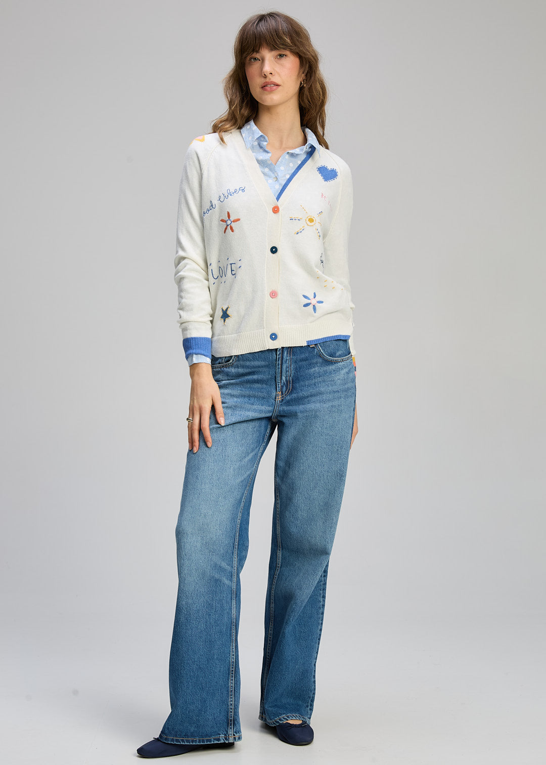 Zaket & Plover - Good Energy Cardi - Winter White