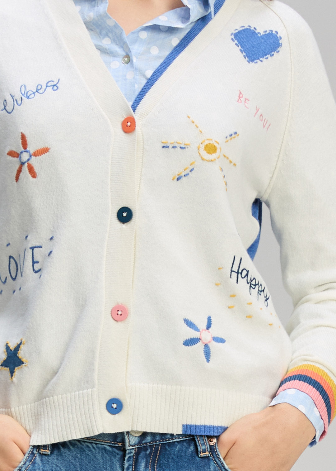 Zaket & Plover - Good Energy Cardi - Winter White