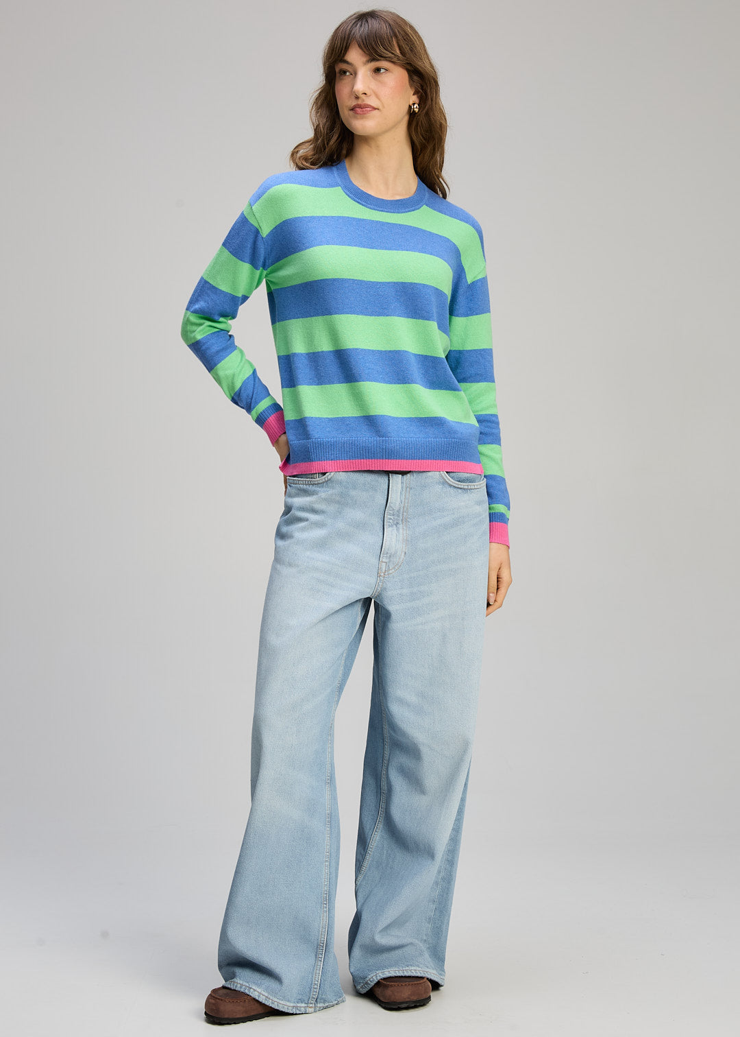 Zaket & Plover - Stripe Clash Jumper - Blueberry