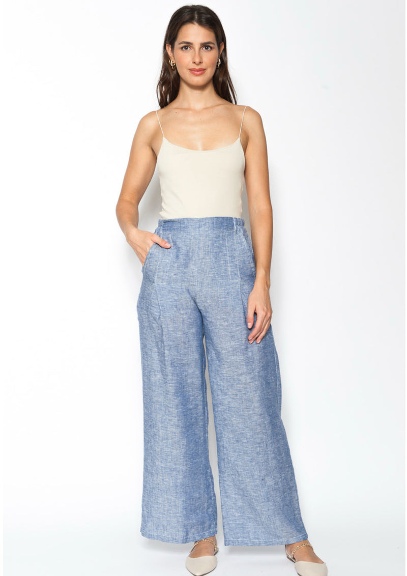 Blueberry Italia Linen Pleat Pant - Various Colours