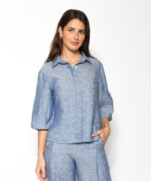 Blueberry Italia Chambray Shirt - Denim