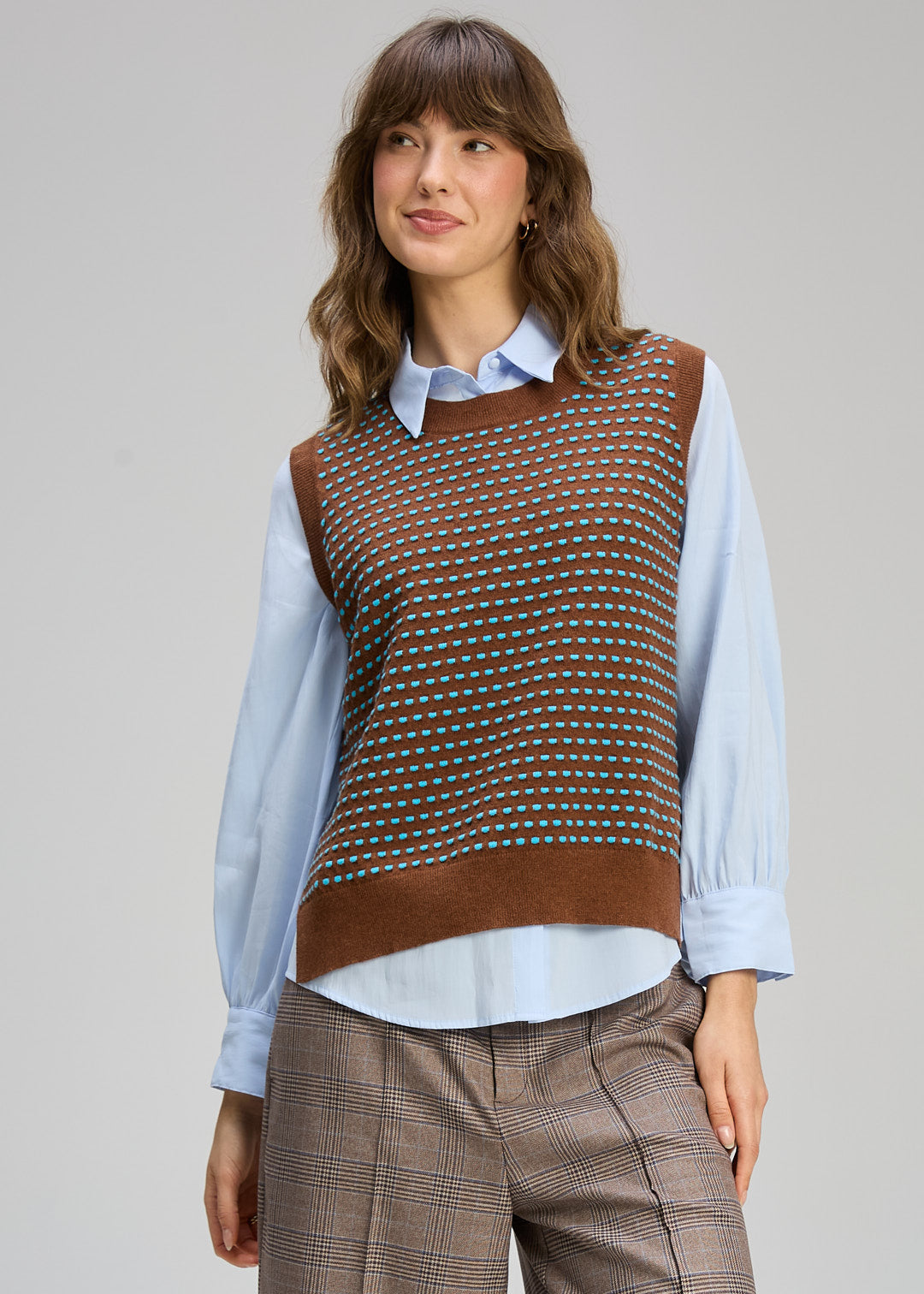 Zaket & Plover - Textured Tank Vest - Coffee