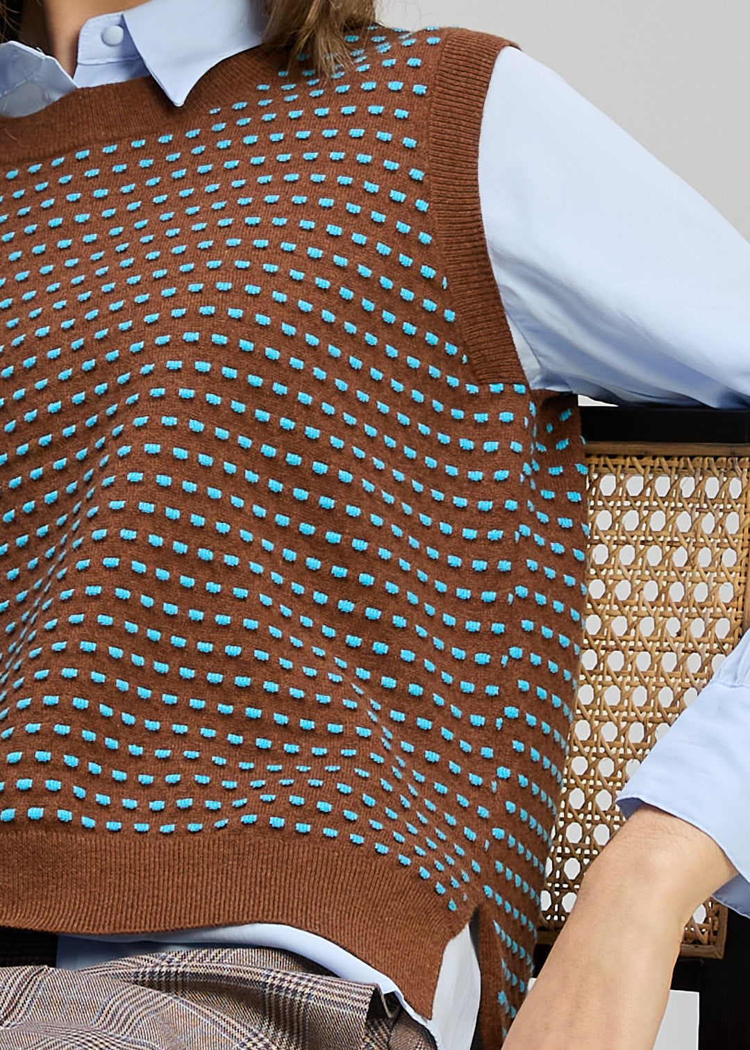 Zaket & Plover - Textured Tank Vest - Coffee