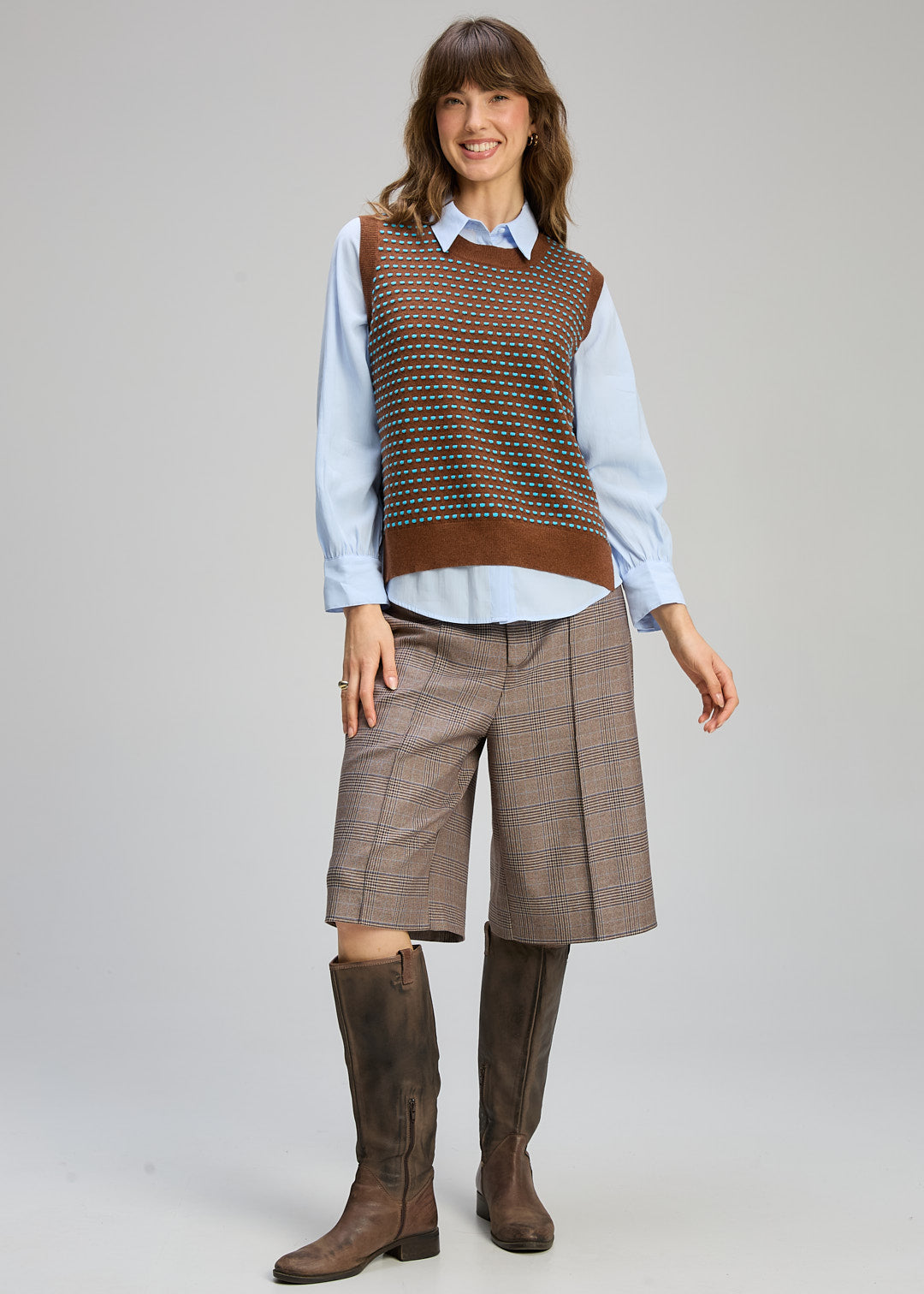 Zaket & Plover - Textured Tank Vest - Coffee