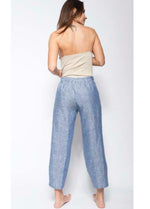 Blueberry Italia Linen Chambray Cargo Pant - Denim