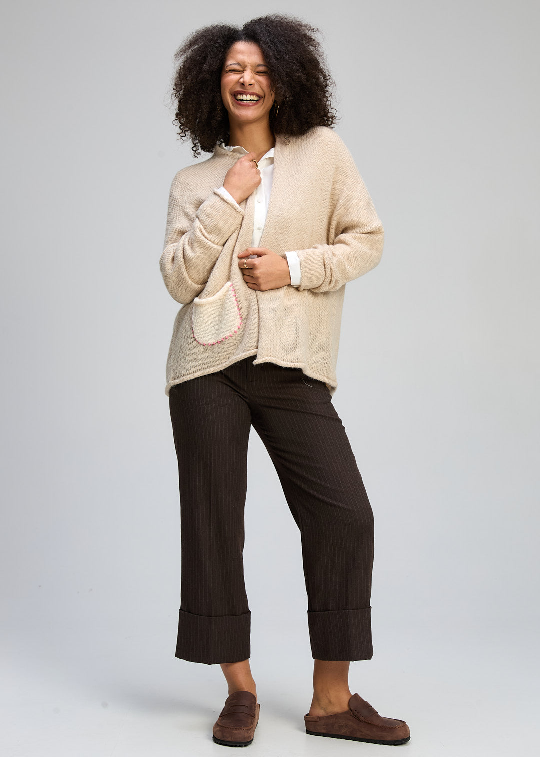 Zaket & Plover - Bloom Back Cardi - Mink