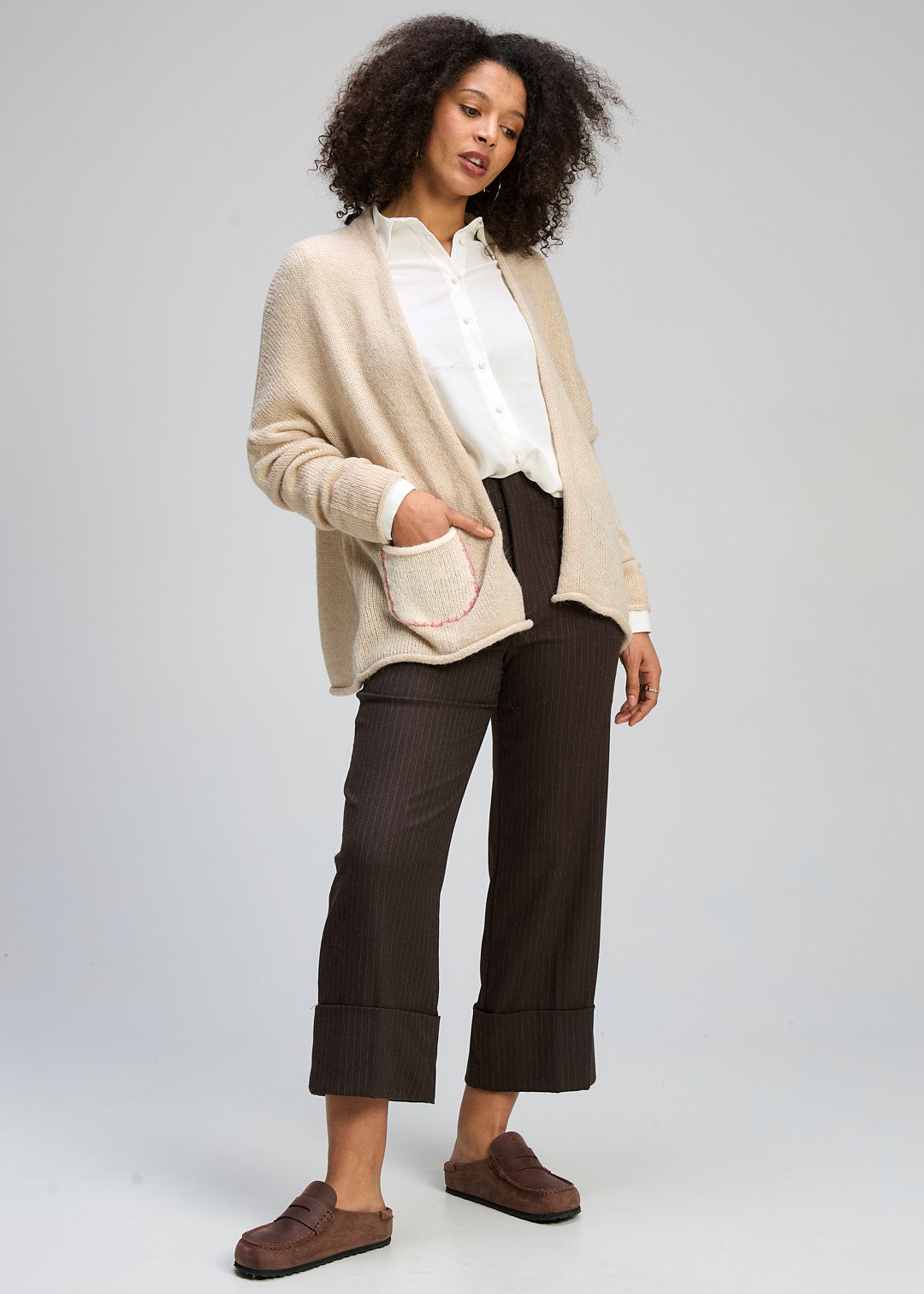 Zaket & Plover - Bloom Back Cardi - Mink