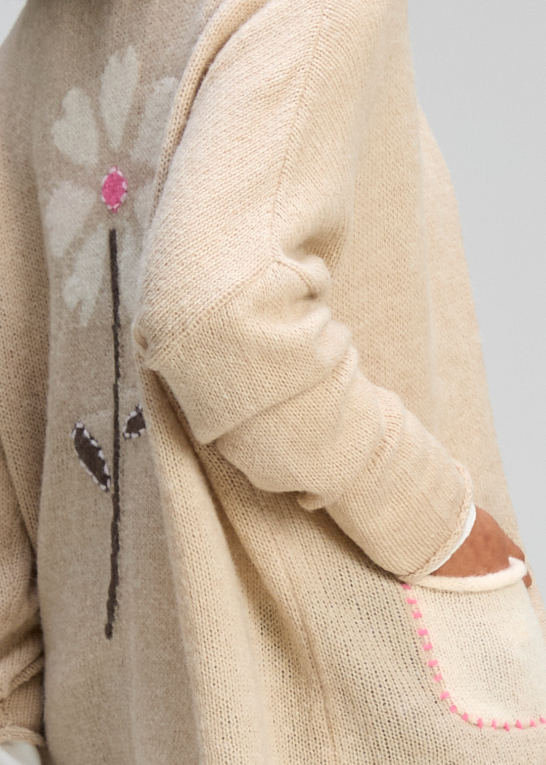 Zaket & Plover - Bloom Back Cardi - Mink