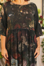 ‘ Flight of Fancy’ Artist Tunic Dress with Pockets & Hummingbirds