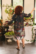 ‘ Flight of Fancy’ Artist Tunic Dress with Pockets & Hummingbirds