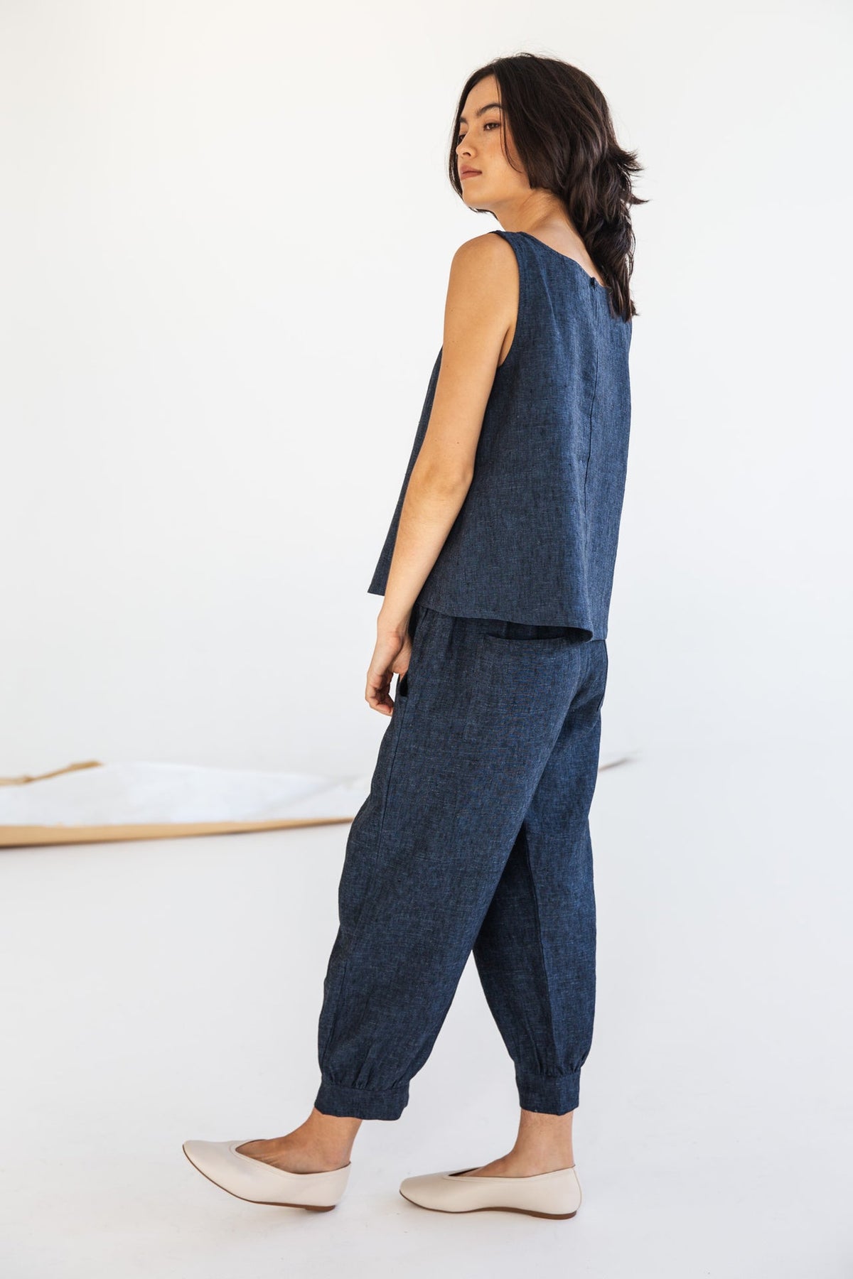 Eva’s Sunday - Tabitha - Linen Pant - Navy