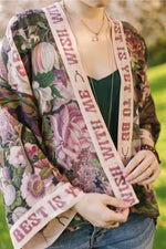 ‘Make A Wish’ Pixie Duster Cropped Kimono W Wishbone Dandelion