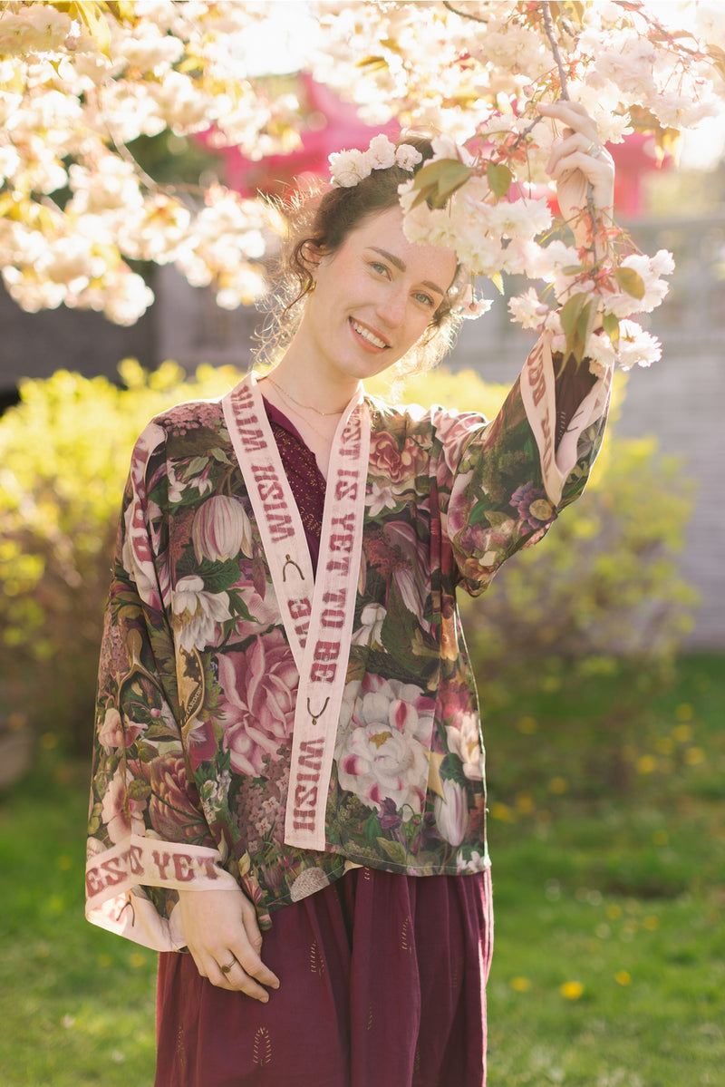 ‘Make A Wish’ Pixie Duster Cropped Kimono W Wishbone Dandelion