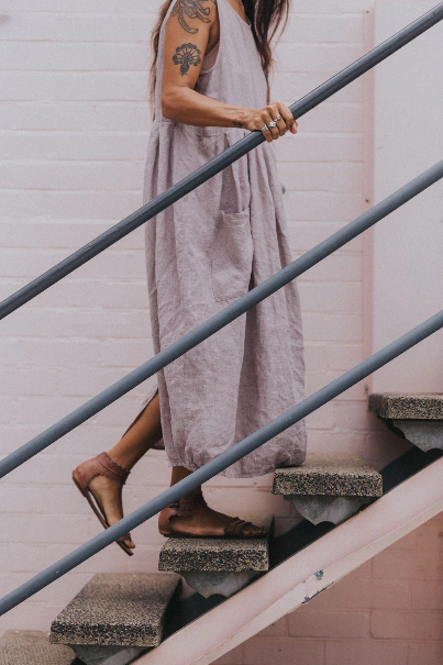 Montaigne - Sartene - French Linen Dress in Houndstooth - Various Colours