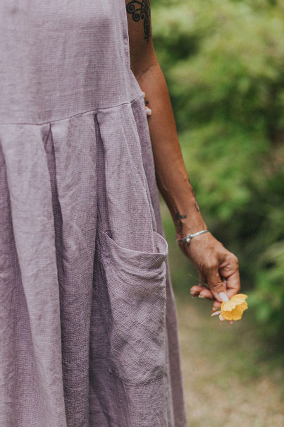 Montaigne - Sartene - French Linen Dress in Houndstooth - Various Colours