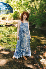 ‘Let the Light in Bohéme’ Print Bohemian Bamboo Slip Dress - Delft Print