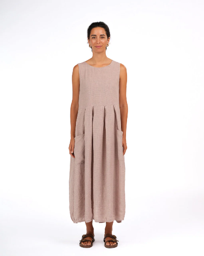 Montaigne - Sartene - French Linen Dress in Houndstooth - Various Colours