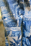 ‘Let the Light’ in Linen Cropped Artist Pant - Delft Print