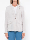 Jump Linen Core Y/D Striped Blazer - Stone