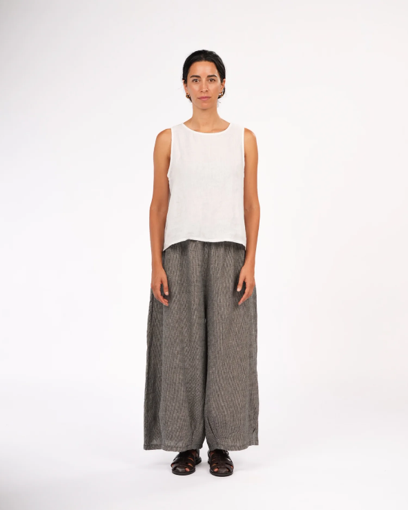 Montaigne - Eadie - Linen Pants in Fine Houndstooth - Various Colours