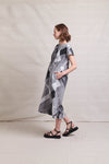 NERIS ‘Drawn To You’ Dress In Sphere Printed Linen - Grey