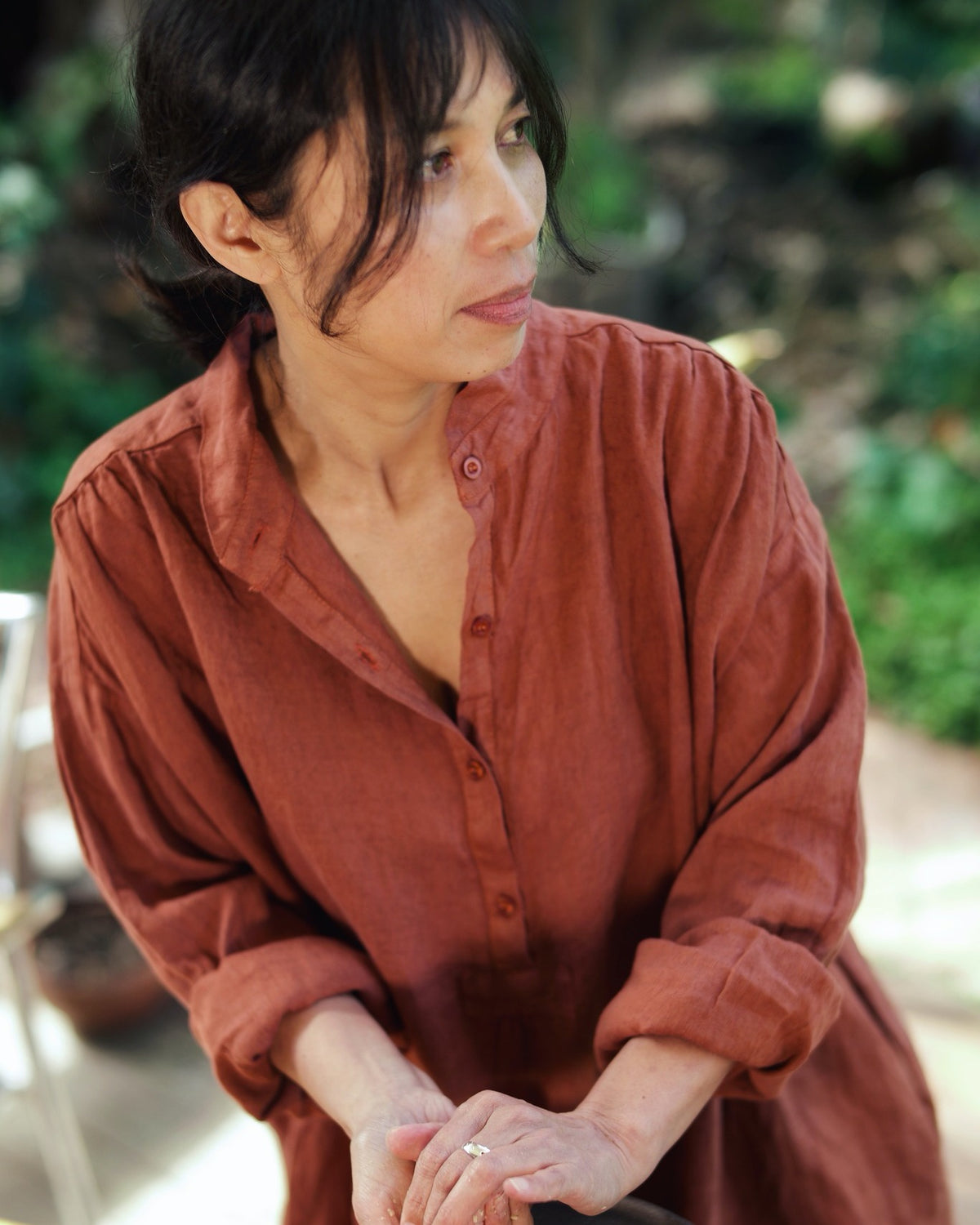 Montaigne ‘Paysanne’ Oversized Linen Shirt - One Size - Various Colours