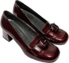 Fly London ‘Sufi’ Block Heel Pump Retro Shoes - Burgundy