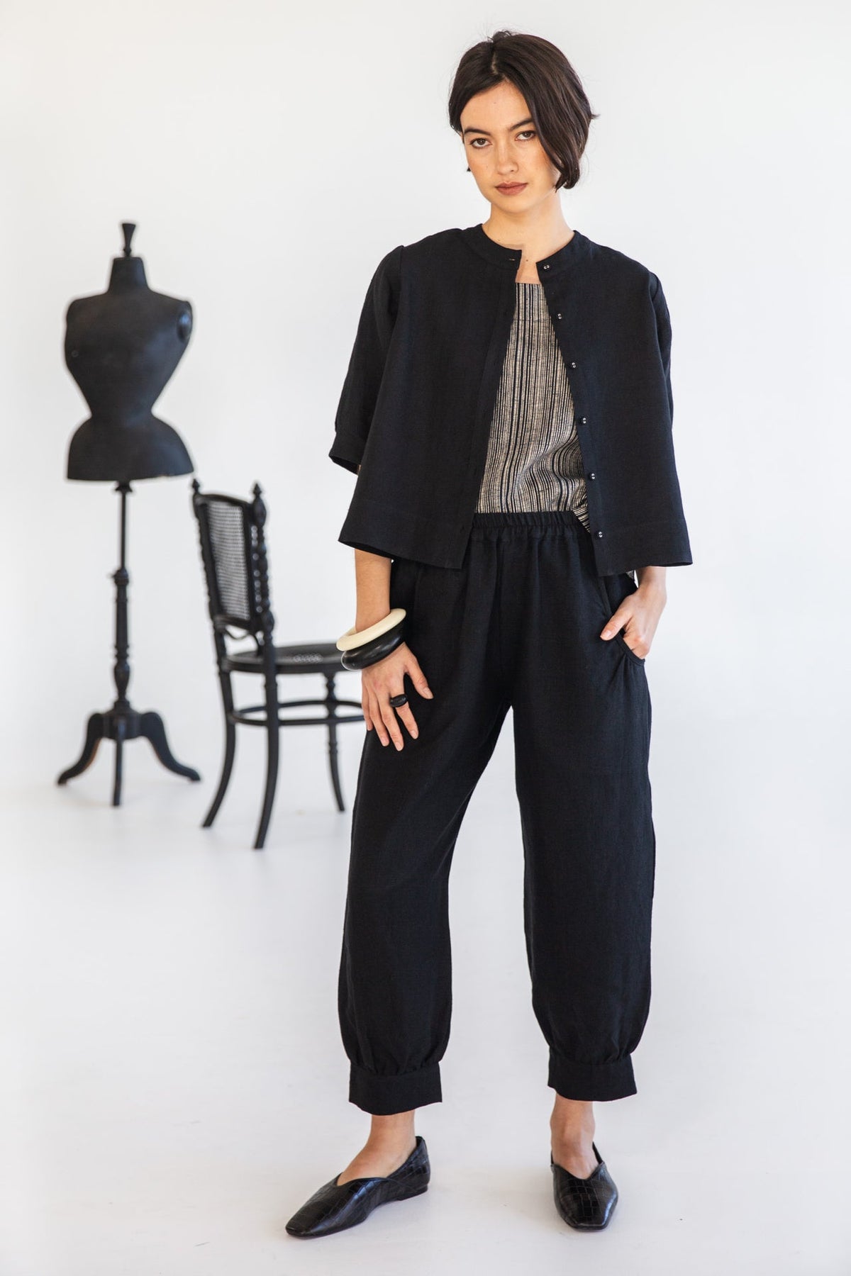 Eva’s Sunday - Tabitha - Linen Pant - Black