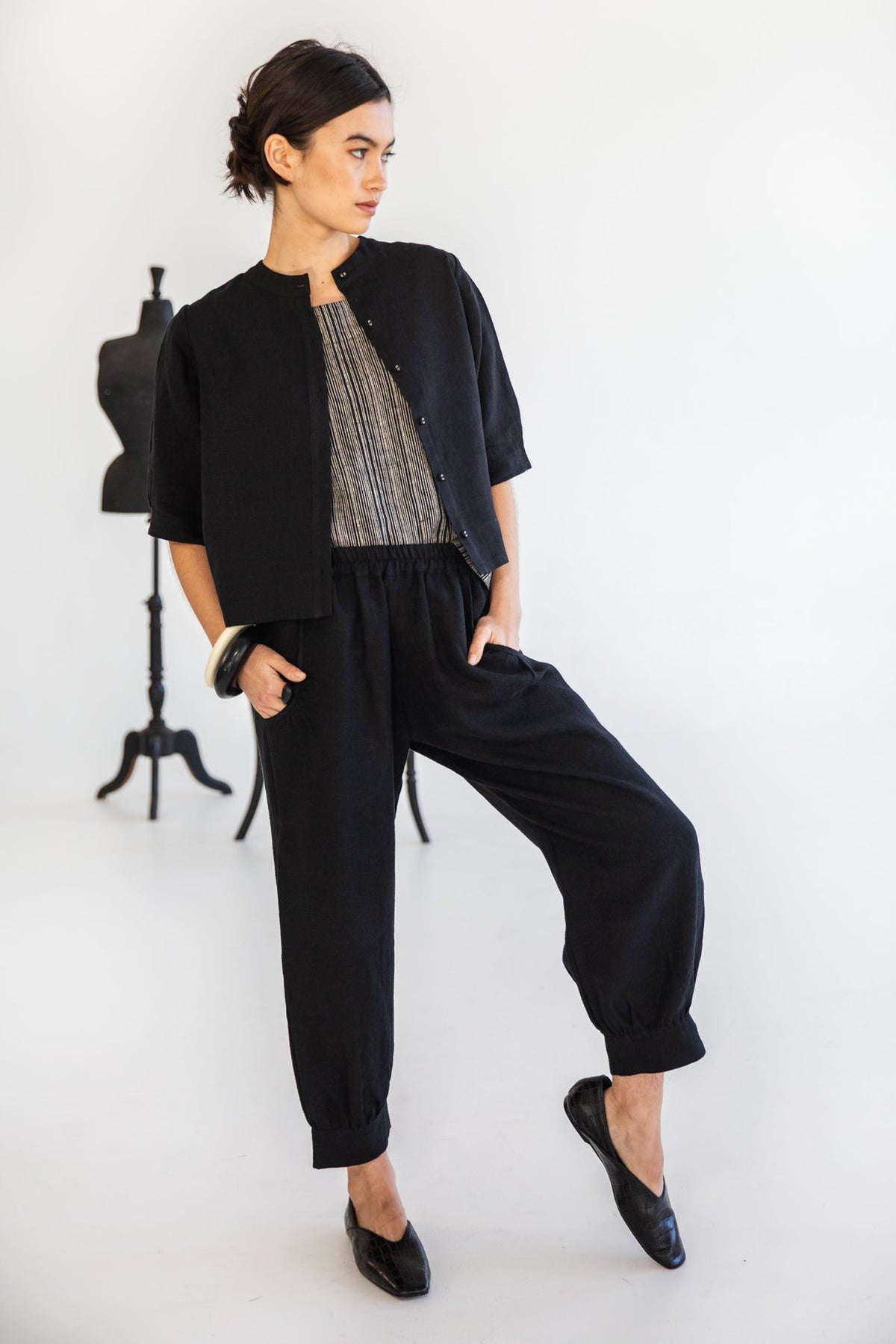 Eva’s Sunday - Tabitha - Linen Pant - Black